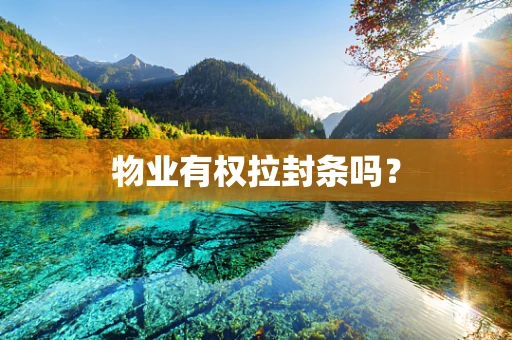 物业有权拉封条吗？