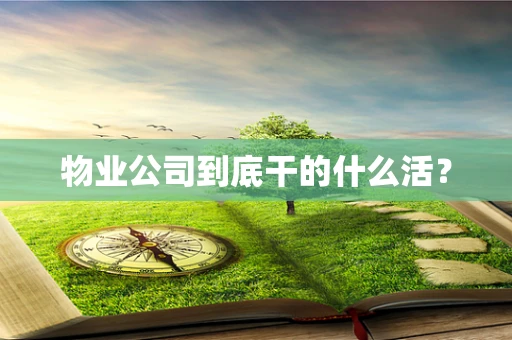 物业公司到底干的什么活？